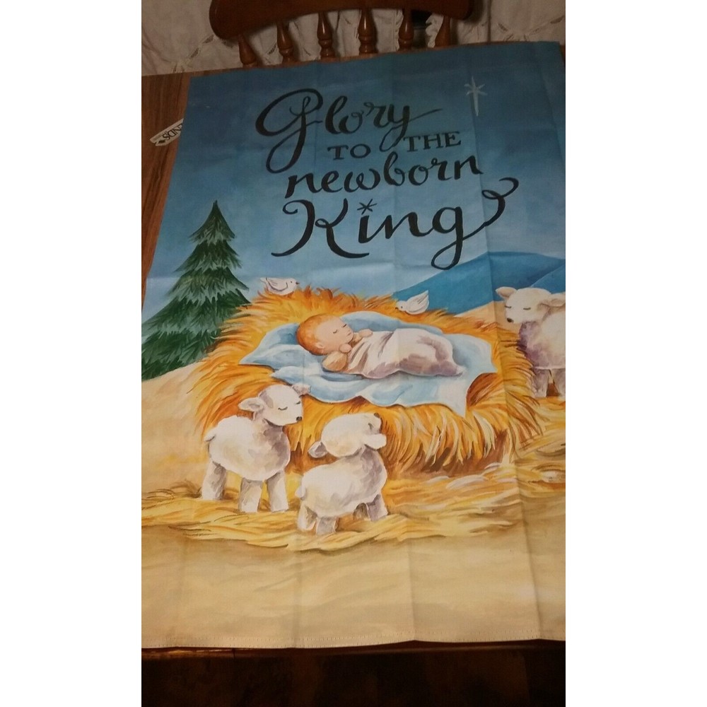 Glory To The Newborn King Doublesided Flag Trends by Carson Diane Kater